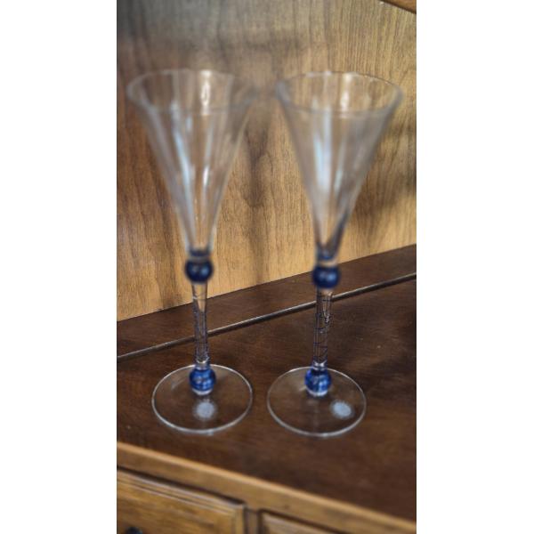 Pickup In Canton - 6 Pcs Total - Elegant Stemware - 3 Sets Of 2 As Shown - Glasses Are Mint 