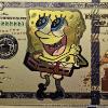 Image 3 : A Set of 6 24k Gold-Foil Banknotes featuring SpongeBob SquarePants Characters with CoA