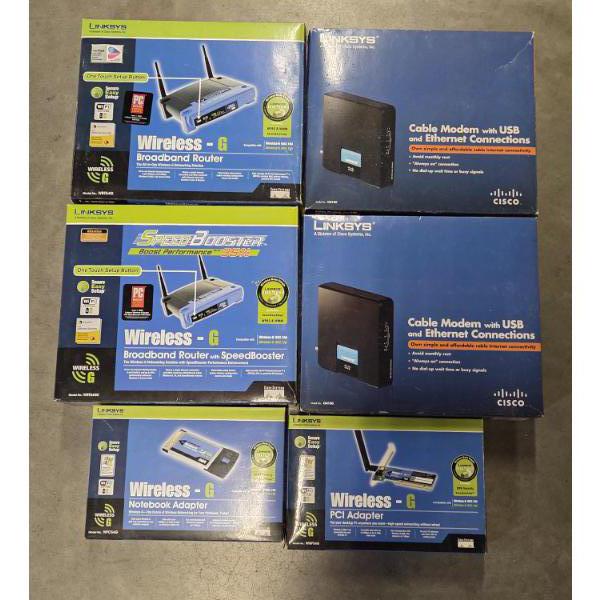 All New- 2 Wireless Routers, 2 Modems & 2 Adaptors