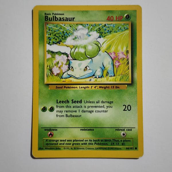 Bulbasaur 44/102 Vintage Base Set Pokemon Trading Card