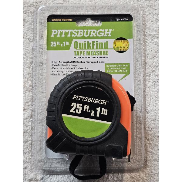 NEW! Pittsburgh Tape Measure - High Strength, Easy to Read!!! 