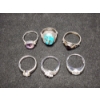 Image 6 : Gorgeous Sterling Silver Rings Ft. Turquoise Stone & More Weighing Total of 22.4 Grams