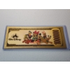 Image 2 : Rare Disney Donald Duck Gold Foil .999999 - 24K Gold Note In Protective Holder - Mint Condition
