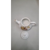 Image 3 : Vintage Ellgreave Wood & Sons England Floral Genuine Ironstone Teapot With Gold Trim