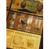 Image 3 : Set of 10 - 24k Gold Foiled BANK OF ZIMBABWE Bank Notes - (Real 24k Gold)  5.3 gr Per Note.