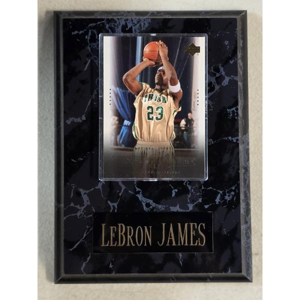 LeBron James Upper Deck St. Vincent National Champs Card Mounted on a Plaque