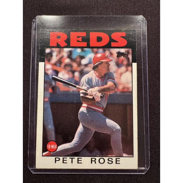 1986 Topps Pete Rose Cincinnati Reds Card #1 Baseball Card - Mint Condition