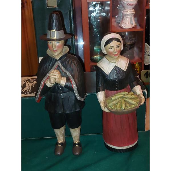 Carved Wood Dutch Couple In Original Boxes Nice All Around