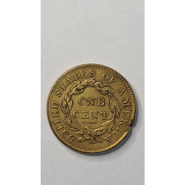 United States Gold Plated 1833 Matron Head Large Cent