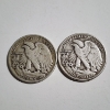 Image 3 : Two 90% Silver Walking Liberty Half Dollars ~ 1943 & 1945 ~ $1.00 Face Value