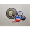 Image 1 : 5 Presidential Political Pins/Buttons Including Kennedy, Nixon, and First Lady Pat