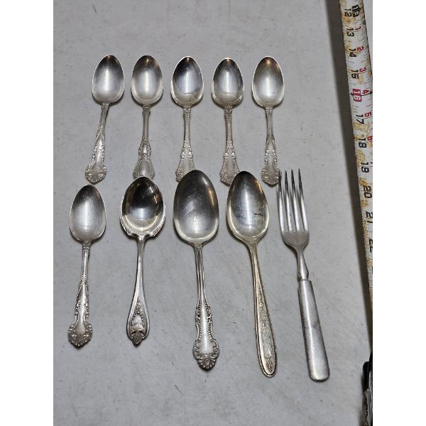 Silver Plated Silverware Set (Lot of 10) ~ 321 Grams