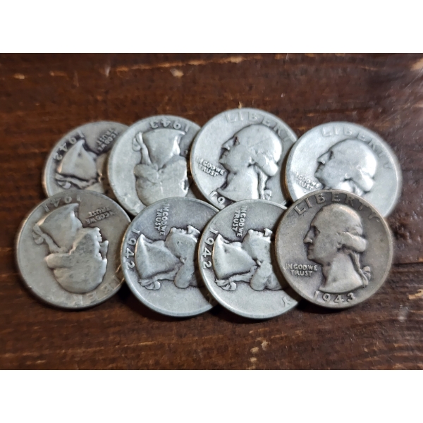 $2.00 Face Value in Assorted 90% Silver United States Quarters