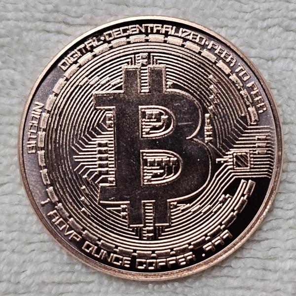 Bitcoin Themed 1 Ounce .999 Fine Copper Round Coin - Incredible Piece