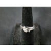 Image 1 : Beautiful 14K White Gold Diamond Ring Set Weighing 5.6 Grams - SIZE 6