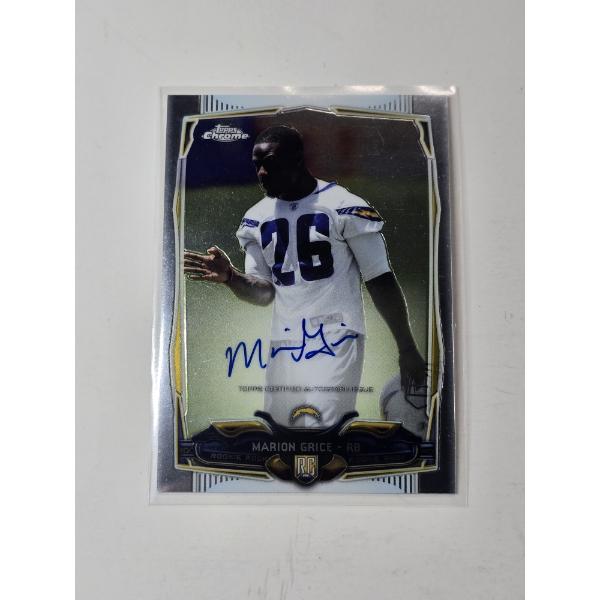 2014 Topps Chrome Marion Grice Autograph Rookie Card #122 - Mint Condition