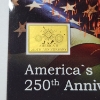 Image 2 : America's 250th Anniversary Commemorative Gold Card - 1/1000 oz .999 Gold  
