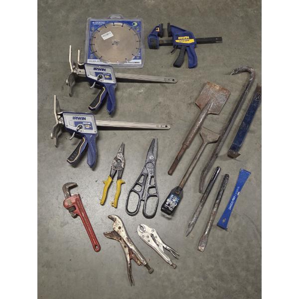 Irwin Clamps, New Diamond Blade, Chisels,Pliers, Snips & More!