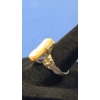 Image 2 : Women's 10K Gold Orange & White Cameo Ring - Size 7 - Weight: 4.0g