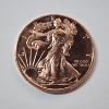 Image 1 : Walking Liberty Design 1 ADVP oz .999 Fine Copper Round 
