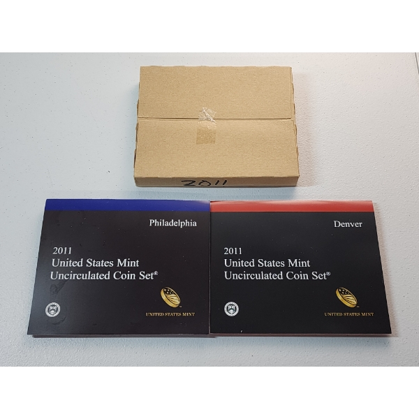 2011 P&D United States Mint Uncirculated 28-Coin Set in Original Packaging & CoA