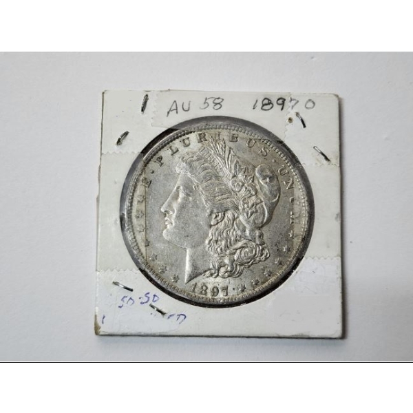1897-O Morgan Silver Dollar - Like AU-58