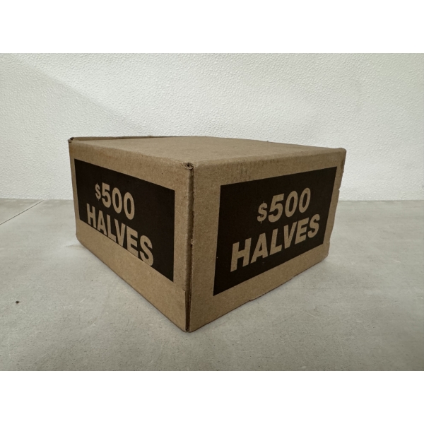 $500.00 Box of United States Half Dollars - U.S. Halves - Sealed & Unsearched Box- Face Value: $500