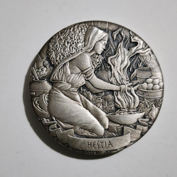 Perth Mint 2017 Gods of Olympus Hestia 2 Oz .999 Fine Silver High Relief Coin FROM 12 COIN SET!