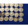 Image 7 : x33 Assorted Year Silver Roosevelt and Mercury Dimes FV: $3.30