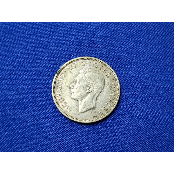 1942 Great Britain 1/2 Crown Silver Coin ASW: 0.2273oz