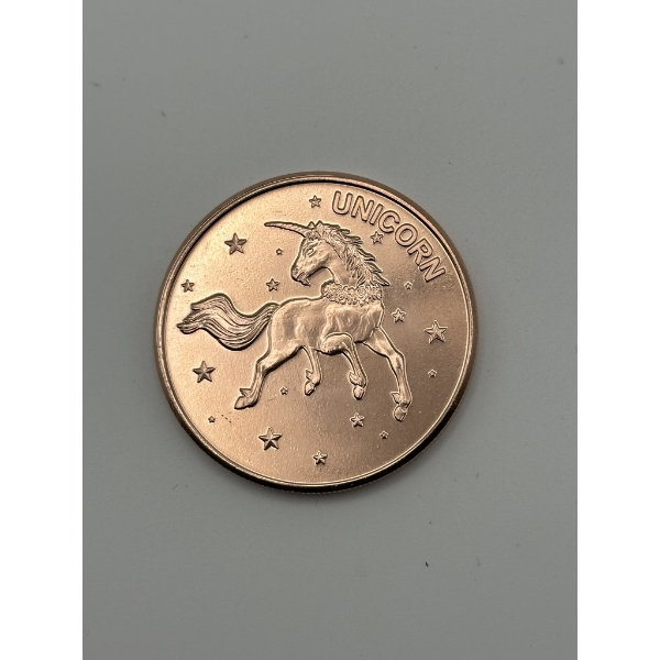 Unicorn 1oz .999 Copper Round
