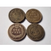 Image 5 : Four Assorted Earlier Indian Head Pennies With Various Dates & Conditions!