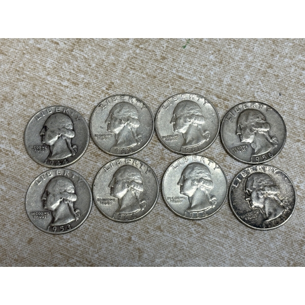 90% Silver U.S. Quarters - FV $2.00 - Various Years 