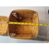 Image 5 : (2) Longaberger Square Baskets, Snowman Wooden Fabric Lid