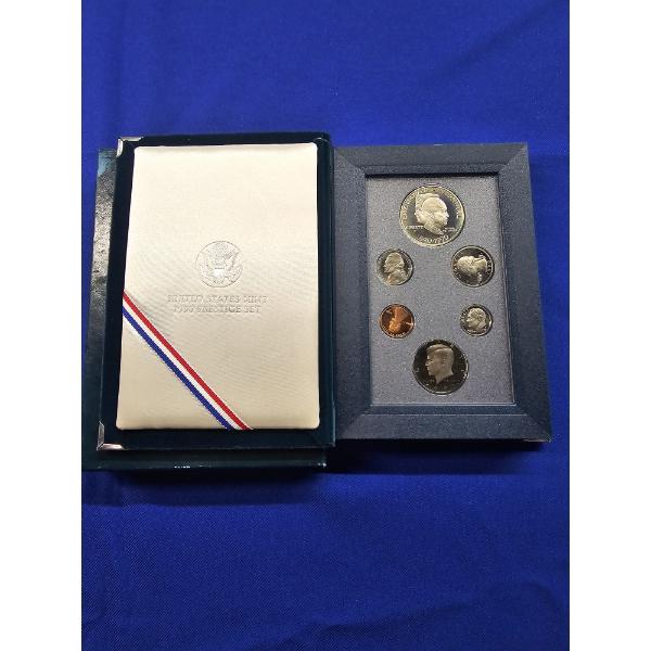  1990 U.S. Mint Eisenhower Prestige Proof Set with Eisenhower 90% Silver Dollar