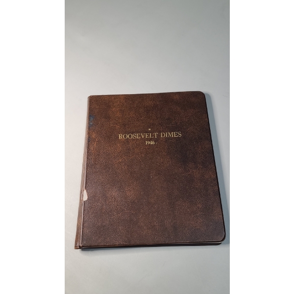 1946- Roosevelt 90% Silver Dimes Harco Coin Book - Face Value: $4.80
