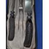Image 2 : Vintage Three Piece Carving Set With Bone Like Handles 9.5'' Knife Blade