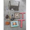 Image 1 : Vintage Collectables Including Alliance Ohio Framed Photo, Small Cedar Box, Plastic T's, Wire Crate 