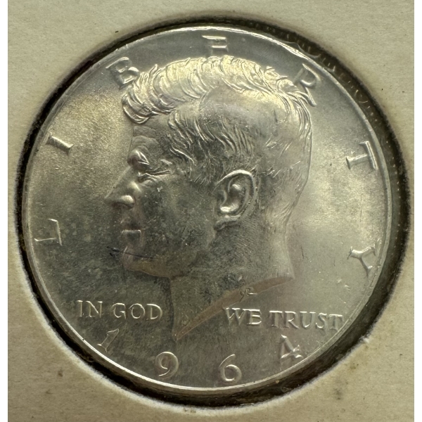 1964 United States 90% Silver Kennedy Half Dollar- Incredible Condition