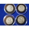 Image 1 : x4 Assorted Years 90% Silver Walking Liberty Half Dollars in Capsules FV: $2.00