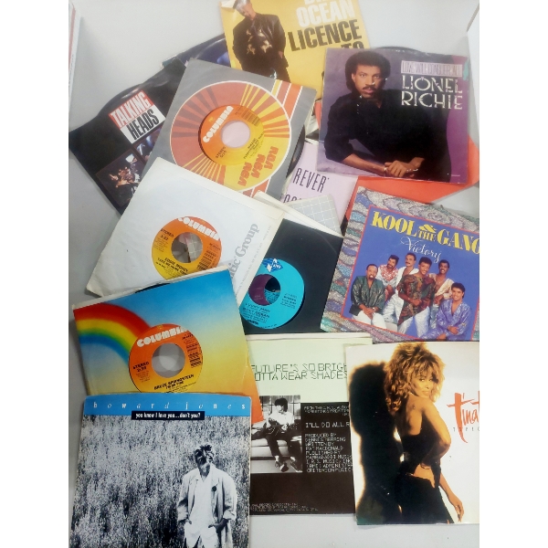 Vintage Lot of 45 RPM Records 47 Titles Included - see pics