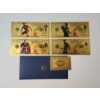 Image 1 : x4 Assorted DC Comics Superheroes $100 99999999 24K Gold Foil Banknotes Set w/ CoA