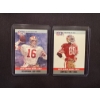 1990 - Joe Montana & Jerry Rice Super Bowl Football Cards - Mint Condition