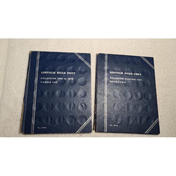 Years 1909+ Lincoln Head Cents In Whitman Coin Collection Books -Face Value: $1.03
