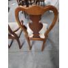 Image 5 : Exquisite Queen Anne Oval 68''x44''x30'' Solid Cherry Wood Dining Table & 6 39'' Chairs