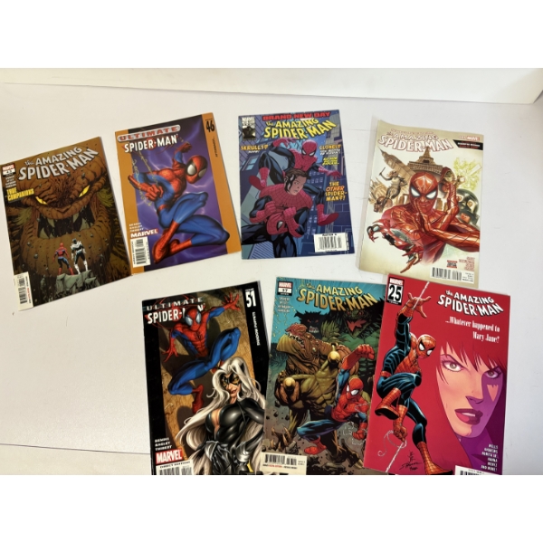 Set of 7 Spider-Man Comic Books - Marvel - The Amazing Spider-Man, Ultimate Spider-Man