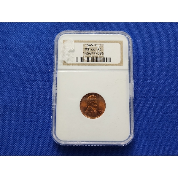 NGC MS 66 RD 1949-D Lincoln Wheat Penny