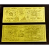 Image 1 : 3 Pcs U S Currency Pure 24k .999 Replica Gold Foil $20 & $50 Note w .999 24k GOLD COA - Mint. 