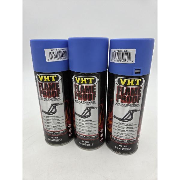 Three New 11oz VHT Ver High Temp Flat Blue Spray Cans
