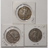 Image 1 : 1940, 1944-S, 1946 90% Silver Walking Liberty Half Dollars - Face Value: $1.50